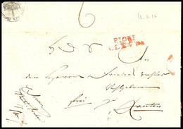 P.103.P. CLEVES, Roter L2 Etwas Undeutlich Auf Komplettem Faltbrief Nach Xanten, Datiert 1816, Spuren  BF - Sonstige & Ohne Zuordnung