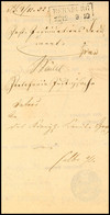"BERNBURG 22 12 (1852)" - Ra2, Auf Postinsinuationsdokument, Innen Krone/Posthorn-Stempel  BF - Altri & Non Classificati