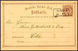 "BAROP 18 2 (1874)" - Ra2, OPD Arnsberg, Auf GS-Postkarte DR 1/2 Gr. Nach Cöln, Katalog: DR P1 BF - Other & Unclassified