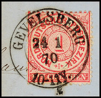"GEVELSBERG 24 1 70" - K2, OPD Arnsberg, Herrlich Klar Und Vollständig Auf Luxus-Briefstück NDP 1 Gr., Katalog: NDP 16 B - Other & Unclassified