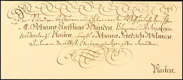 "Leipzig 20. April 1798", Schöner Schnörkelbrief Mit Vierzeiliger Ergebenheitsanschrift Und Rücks. Ebenso Schönem Trocke - Saxony