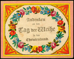 "Plauen 1829", Dekoratives Taufbrief-Kuvert Mit Inhalt (kein Postalischer Beleg)  BF - Saxe