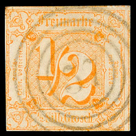 "57" - RAUSCHENBERG, Herrlich Klar Auf Farbfrischer, Fast Allseits Vollrandiger 1/2 Sgr. Orange, Katalog: 28 O - Altri & Non Classificati