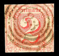 "83" - WITZENHAUSEN, Fast Zentrisch Auf Farbfrischer, Dreiseitig Vollrandiger 2 Sgr. Rosa, Katalog: 16 O - Autres & Non Classés