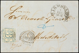 "104" Nebst Großem K2 "DARMSTADT 1 DEC. 1861" Auf Postbezirksbrief 3 Kr. Nach Michelstadt (Ankstpl). Der Nummernstempel  - Altri & Non Classificati