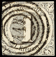 "114" - GERNSHEIM, Zentrisch Auf 1 Kr. I. Ausgabe, Normalschnitt, Katalog: 7a O - Autres & Non Classés