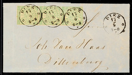 "DIEZ 17/9 (1869)" - K1, Auf Brief Mit Senkr. Dreierstreifen NDP 1/3 Gr. Nach Dillenburg, Reinigungsspuren, Katalog: NDP - Autres & Non Classés
