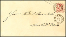 "HILDBURGHAUSEN 11/7 1867" - K2, Klar Auf Preussen-GS-Umschlag 3 Kr. Nach Neustadt/Orla, Katalog: Pr.U36 BF - Sonstige & Ohne Zuordnung