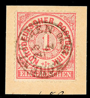 "HOHENLEUBEN 25/2 1870" - Fingerhut-K1, Zentrisch Klar Auf Briefstück NDP 1 Gr., Katalog: NDP 16 BS - Sonstige & Ohne Zuordnung