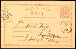"LAGE 20 12 (1874)" - K1, Auf GS-Postkarte DR 1/2 Gr. Nach Lauterberg, Von Dort Nach Braunlage Nachgesendet, Katalog: DR - Sonstige & Ohne Zuordnung