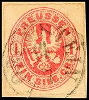 "LOBENSTEIN 11 7" (1867) - K1, Fast Zentrisch Auf Briefstück Preussen 1 Sgr., Katalog: Pr.16 BS - Sonstige & Ohne Zuordnung