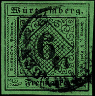 6 Kr. A. Gelblichgrünem Seidenpapier, Farbfrisches Und Breitrandiges Kabinettstück, Tiefst Gepr. Irtenkauf BPP, Katalog: - Other & Unclassified