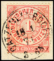 "CATZENELNBOGEN 18 1 71", Ablöser-K1, Vollständiger Abschlag Auf Briefstück 1 Gr., Katalog: 16 BS - Autres & Non Classés