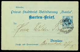 BRESLAU HANSA, GS-Kartenbrief 3 Pfg, Tadellos Gebraucht Mit Stempel "HANSA BRESLAU 3.1.99", Innen Umfangreicher Bedarfst - Sonstige & Ohne Zuordnung