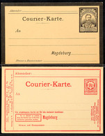 MAGDEBURG COURIER, Ungebrauchte GS-Postkarte 2 1/2 Pfg, "Trauerkarte Zum Tode Kaiser Friedrich III." Und Ungebrauchte GS - Other & Unclassified
