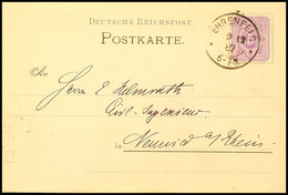 "EHRENFELD 9 12 87" - Aptierter K2 Mit Sternen, Auf Postkarte 5 Pfg Nach Neuwied, Katalog: 40 BF - Autres & Non Classés
