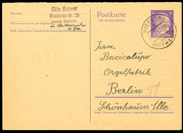 "WIEDERAU über MITTWEIDA 13.5.43", Auf GS-Postkarte (P 302 F) Nach Berlin  BF - Altri & Non Classificati