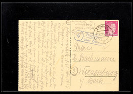 "Beggerow / 4 / über Demmin" (mit Postleitzahl), Auf Bildpostkarte 23.02.1945 Nach Wiesenburg/Mark  BF - Andere & Zonder Classificatie