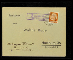 "Kamminke / über Swinemünde", 1938, Auf Drucksachenbrief Nach Hamburg  BF - Altri & Non Classificati