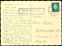 "Wassenach Andernach Land", Auf AK "Maria Laach, Partie Am Klostergarten" 1930 Nach Ludwigshafen  BF - Altri & Non Classificati