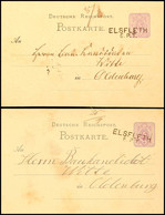 "ELSFLETH E.P.T." - L2, Je Klar Auf Zwei GS-Postkarten DR 5 Pfg. In 1879 Nach Oldenburg An Gleiche Adresse, Katalog: P5( - Other & Unclassified