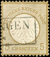 5 Gr. Kleiner Schild, Tadellos Gestempelt Mit Sauberem Ra2, Tiefst Gepr. Krug BPP, Mi. 120.-, Katalog: 6 O - Other & Unclassified