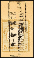 5 Gr. Braun Mit RaZ "POM. WARTENBERG 25.2.", Auf Briefstück, Tadellos, Mi. 120,-, Katalog: 6 BS - Autres & Non Classés