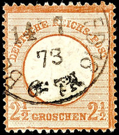 2 1/2 Groschen Großer Schild, Rötlichbraun Tadellos Gestempelt, Tiefst Gepr. Brugger BPP, Mi. 550.-, Katalog: 27a O - Sonstige & Ohne Zuordnung