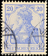 20 Pf. Germania In B-Farbe Tadellos Gestempelt, Gepr. Jäschke BPP, Mi. 100.-, Katalog: 72b O - Sonstige & Ohne Zuordnung