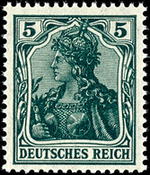 5 Pfg Germania Schwarzopalgrün, Kriegsdruck, Tadellos Postfrisch, Gepr. Jäschke BPP, Mi. 400.-, Katalog: 85IIe ** - Sonstige & Ohne Zuordnung