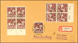 9x 6 Pfg Oldenburg, Darunter Plattenfehler IV, Als Mehrfachfrankatur Auf Einschreiben Mit Dem Letzten NS-Sonderstempel " - Other & Unclassified