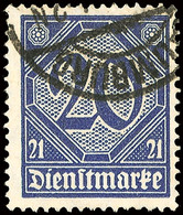 20 Pfg Preußischblau, Tadellos Gestempelt, Fotoattest Dr. Oechsner BPP, Mi. 950.-, Katalog: 19b O - Sonstige & Ohne Zuordnung