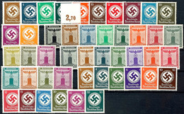 1934 - 1944, Alle 4 Sätze Partei Und Behördendienstmarken Postfrisch, Komplett, Mi. 295,-, Katalog: 132/77 ** - Andere & Zonder Classificatie
