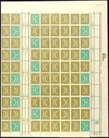 10+30 Pf. Germania, Kompletter Markenheftchenbogen, Postfrisch (mehrfach Gefaltet, Teils Etwas Angetrennt, Haftstelle Im - Autres & Non Classés