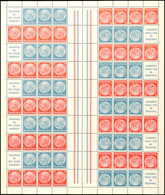 Hindenburg 1937/39, 4+12 Pf., Markenheftchenbogen Komplett, Teils Minimale Anhaftungen, Sonst Postfrisch, Waager. Mittig - Autres & Non Classés