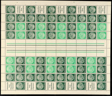 Markenheftchenbogen "Hindenburg 1939", 6 + 5 Pfg, Postfrisch, Mittig Waager. Gefaltet Und Leichte Stockflecken, Mi. 400. - Other & Unclassified