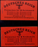 Markenheftchen Hitler Mit Reklameseite 1 Und 3, Postfrisch, Mi. 290.-, Katalog: MH48.1,3 ** - Carnets