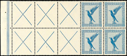 Flugpost 1930, Heftchenblatt 20 Pfg. Postfrisch, Unten Heftchenzähnung, Zwei Marken Mit Druckspuren, Mi. 500,-, Katalog: - Other & Unclassified