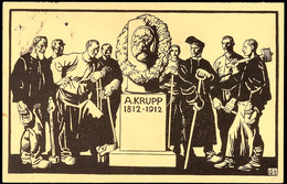 1912, Hundertjahrfeier Krupp, Bedarfsgebraucht Von "ESSEN 20.2.14" Nach Düsseldorf, Minieckknick Links Unten, Katalog: P - Altri & Non Classificati