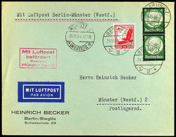 Berlin C2 24.10.1934 - Münster, Brief, MLb Münster 2, (F 78/01 A), Katalog: 530,550(2 BF - Sonstige & Ohne Zuordnung