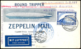 1929, Versuchte Amerikafahrt Mit Notlandung, Auflieferung Friedrichshafen, Karte Mit 2 RM Zeppelin Von "FRIEDRICHSHAFEN  - Altri & Non Classificati