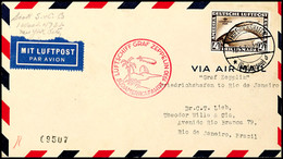 1930, Südamerikafahrt Bis Rio De Janeiro, Brief Mit Sondermarke 4 Mark Und Auflieferung FRIEDRICHSHAFEN 18.5.30 Nach Rio - Altri & Non Classificati