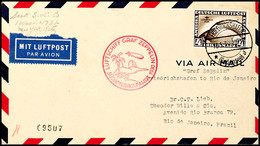 1930, Südamerikafahrt Bis Rio De Janeiro, Brief Mit Sondermarke 4 Mark Und Auflieferung FRIEDRICHSHAFEN 18.5.30 Nach Rio - Otros & Sin Clasificación