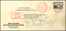1930, Südamerikafahrt, Anschlussflug Ab Berlin Bis Rio De Janeiro, Größerformatiger Brief Mit 4 RM. Zeppelin Von "BERLIN - Andere & Zonder Classificatie