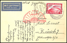 1931, Polarfahrt, Bordpost Bis Leningrad, Ansichtskarte Von München Mit 1 RM. Polarfahrt Mit Bordstempel "LUFTSCHIFF GRA - Other & Unclassified