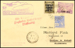 1932, 3. Südamerikafahrt, Brasilianische Post, Hübsch Frankierte Postkarte Nach Dessau, Gepr. Dr. Simon, Katalog: Si.151 - Sonstige & Ohne Zuordnung