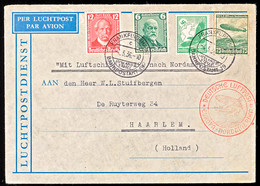 1936, 1. Nordamerikafahrt LZ 129, Auflieferung Frankfurt/M., Hübsch Frankierter Brief über USA Nach HOLLAND, Katalog: Si - Sonstige & Ohne Zuordnung