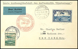 LUXEMBURG: 1936, 1. Nordamerikafahrt, Auflieferung Frankfurt Mit Bestätigungsstempel "d", Brief Mit 1 3/4 Fr. Luftpost V - Other & Unclassified