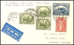IRAK: 1929, Erstflug Bagdad-London, Brief Mit Bunter Mischfrankatur Von "BAGHDAD 13 ABR 29" Nach Liverpool / England Mit - Andere & Zonder Classificatie