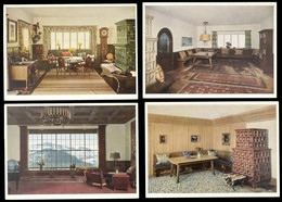 1940, Berghof Obersalzberg/Wachenfeld, 7 Verschiedene, Ungebrauchte Color Fotokarten, Dabei Arbeitszimmer Des Führers, B - Other & Unclassified